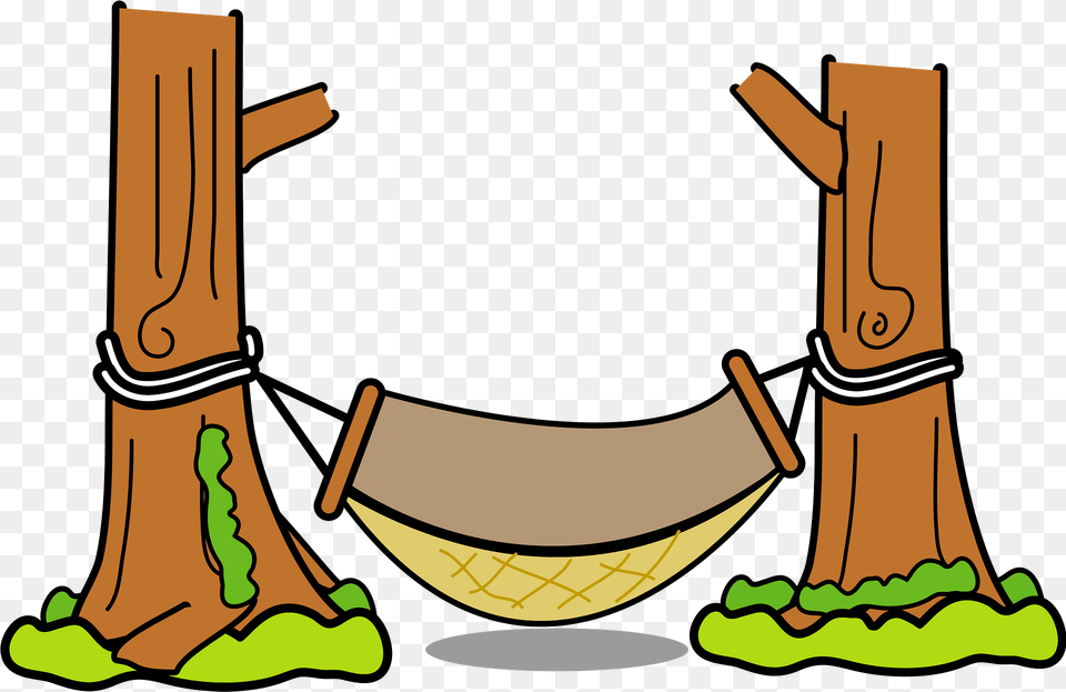 Hammock Is Hung Outdoors Between Two Trees Clipart, Furniture, Bulldozer, Machine Free Transparent Png
