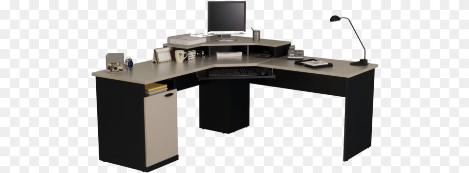 Hampton Corner Desk Computer Desk By Bestar, Electronics, Furniture, Table, Computer Hardware Free Png