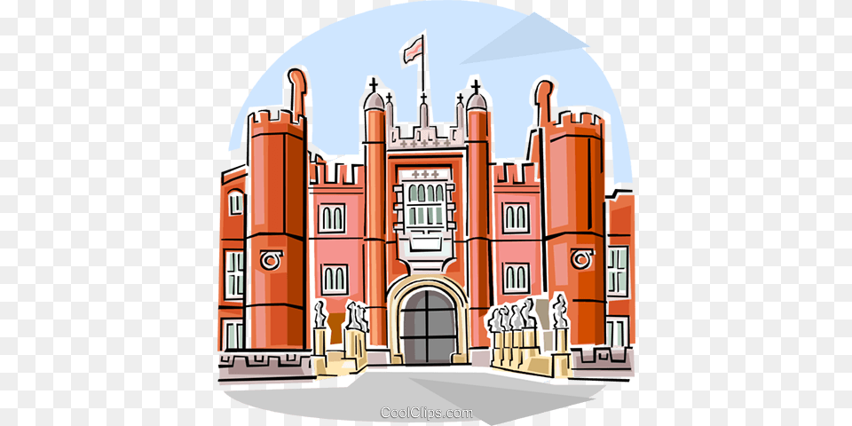 Hampton Court Palace Royalty Vector Clip Art Illustration Hampton Court Palace Illustration, Arch, City, Architecture, Urban Free Png Download