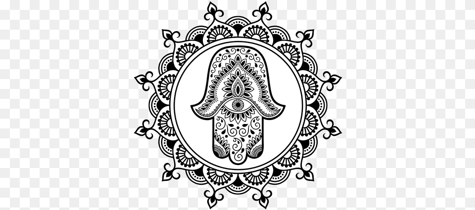 Hamsa Spiritual Hand Henna Symbols, Pattern Free Png Download