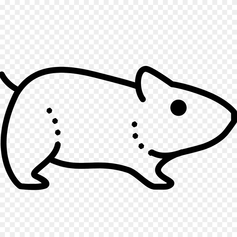 Hamster Icon, Gray Png