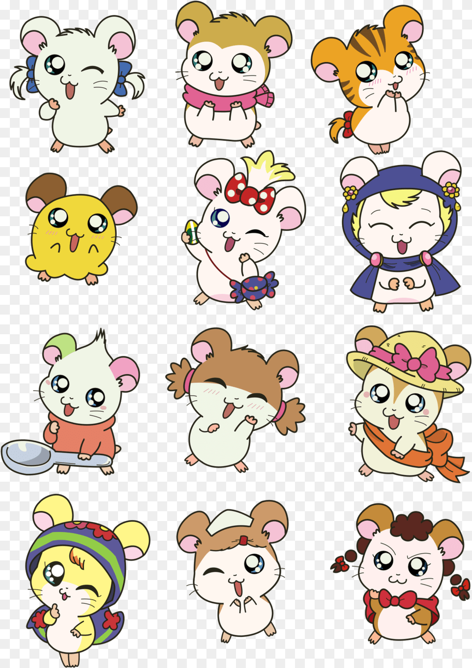 Hamtaro Ham Ham Girls, Cartoon, Animal, Person, Mammal Free Png