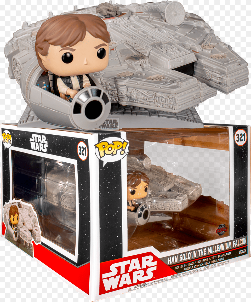 Han Solo And Millennium Falcon Pop, Baby, Face, Head, Person Free Png Download