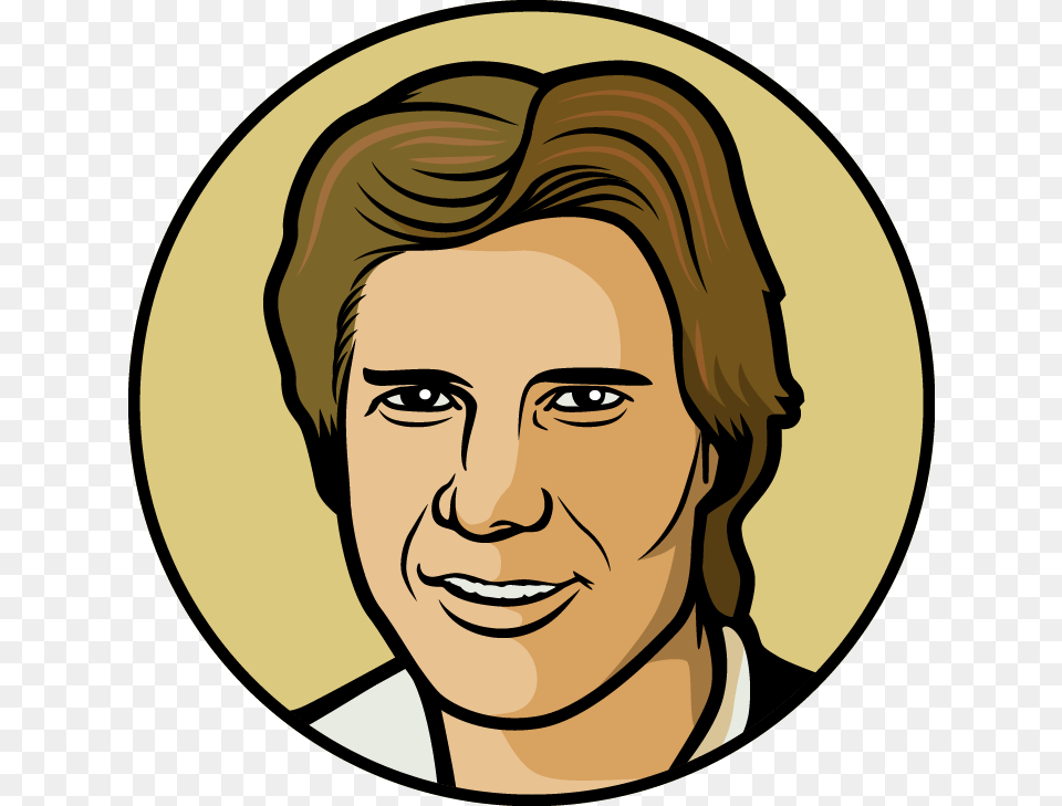 Han Solo Cartoon, Face, Head, Person, Photography Png