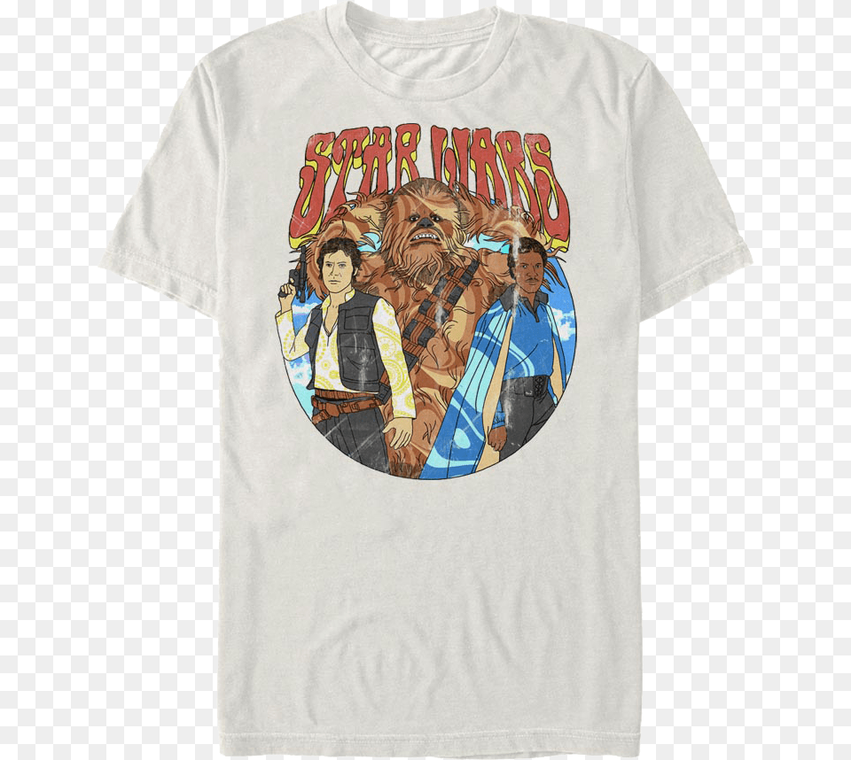Han Solo Chewbacca Lando Calrissian Star Wars T Shirt Chewbacca, Clothing, T-shirt, Adult, Female Png