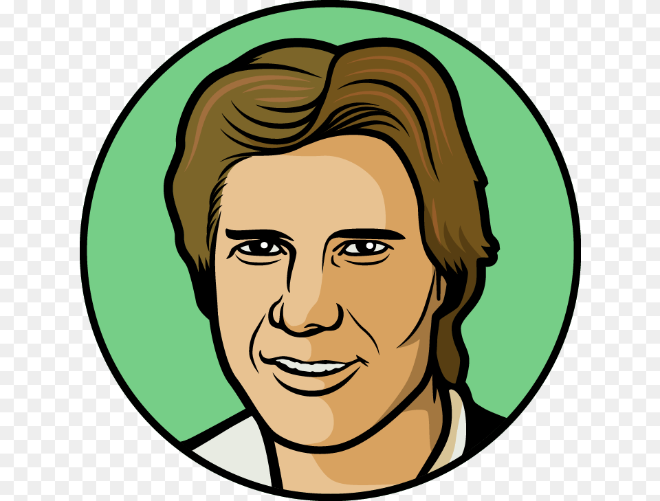 Han Solo Face Cartoon, Head, Person, Photography, Portrait Free Png