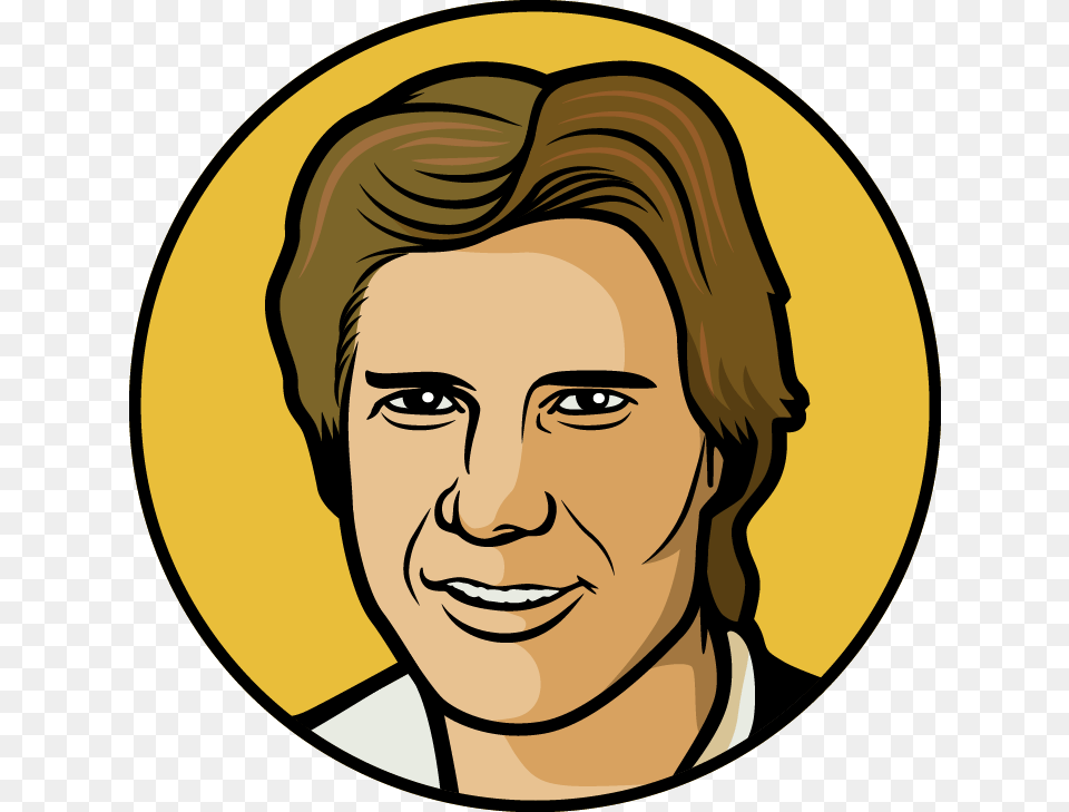 Han Solo Face Comic, Head, Person, Photography, Portrait Png Image