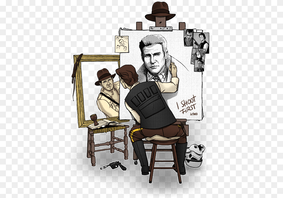 Han Solo Indiana Jones Rick Deckard, Art, Canvas, Clothing, Hat Free Transparent Png