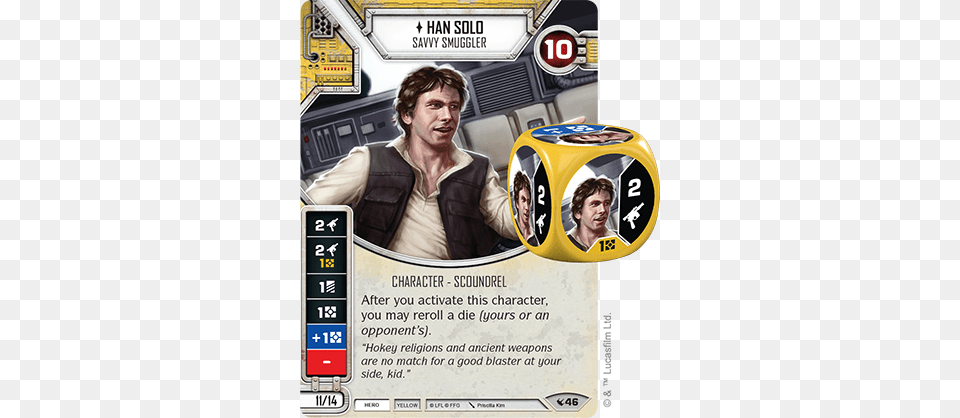 Han Solo Savvy Smuggler Star Wars Destiny Legacies, Advertisement, Poster, Adult, Male Free Transparent Png