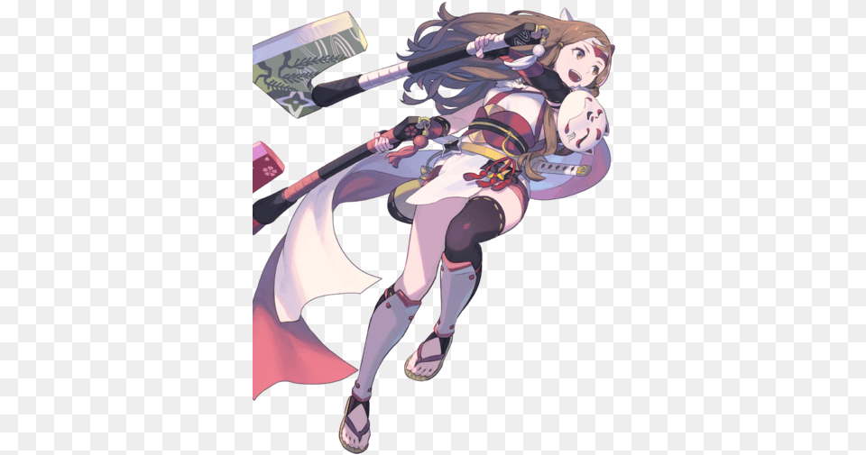 Hana Focused Ninja Btlface Hana Fire Emblem Heroes, Book, Comics, Publication, Adult Free Transparent Png