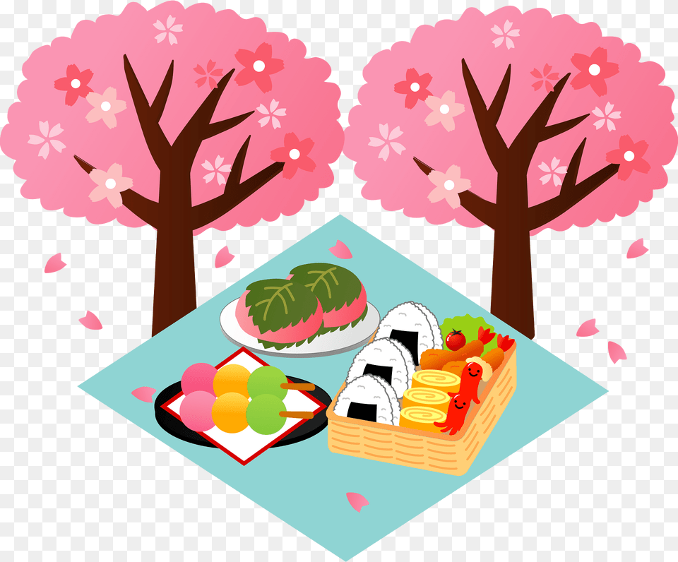 Hanami Cherry Blossoms Clipart, People, Person, Flower, Plant Free Transparent Png