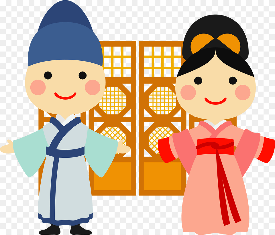 Hanbok Couple Clipart, Formal Wear, Clothing, Dress, Gown Png Image