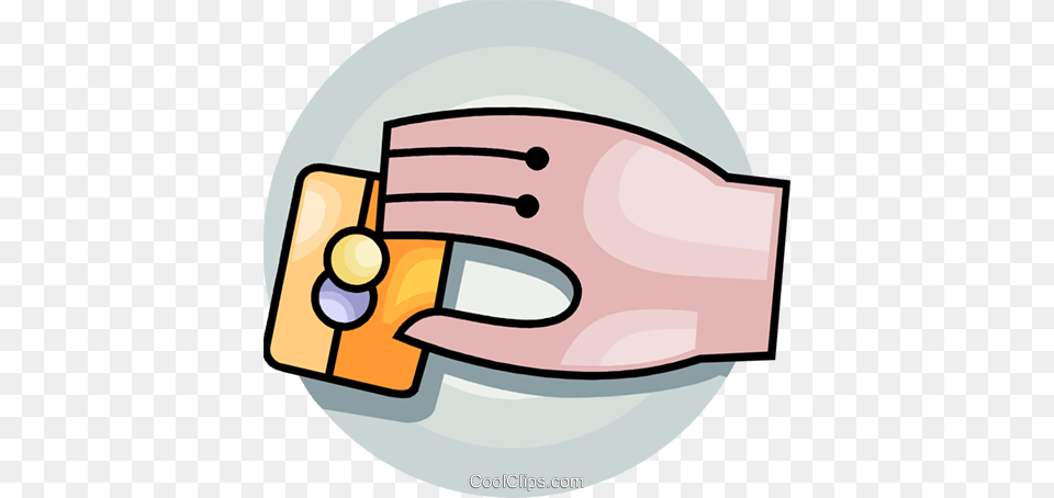 Hand And Credit Card Royalty Free Vector Clip Art Illustration, Clothing, Hardhat, Helmet, Firearm Png Image