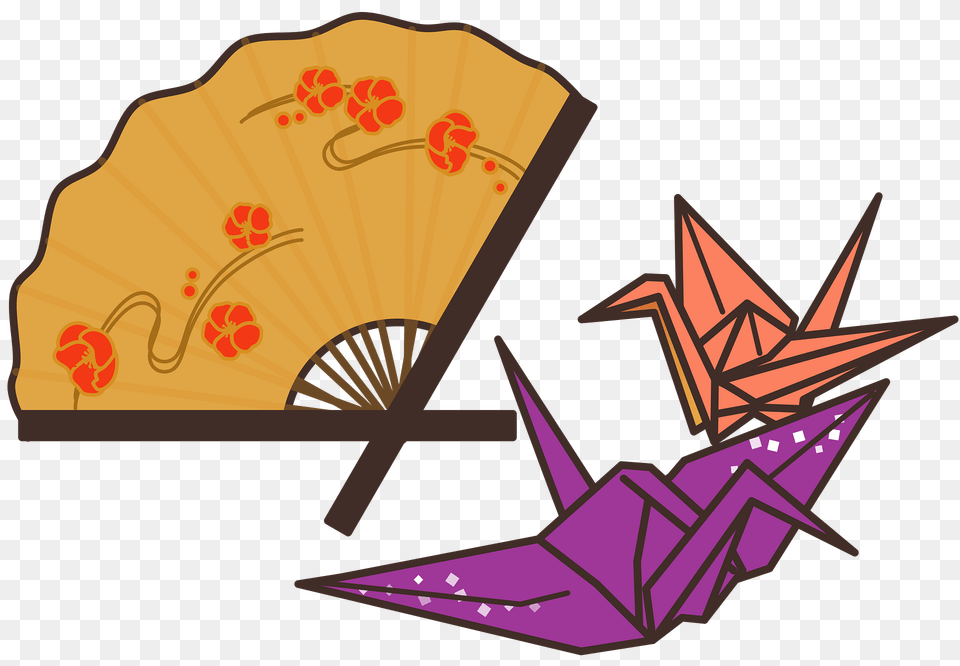 Hand And Fan Origami Clipart, Art, Paper Free Png