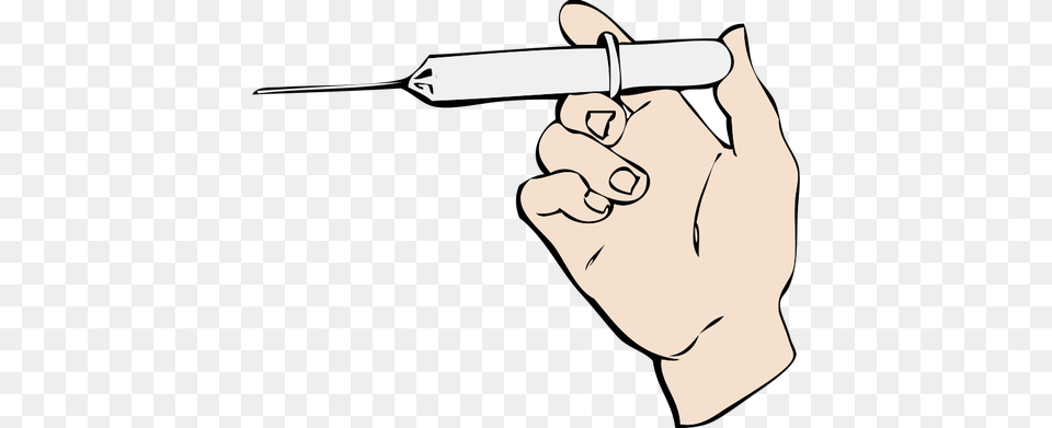 Hand And Syringe Vector Image, Injection, Person, Gun, Weapon Png
