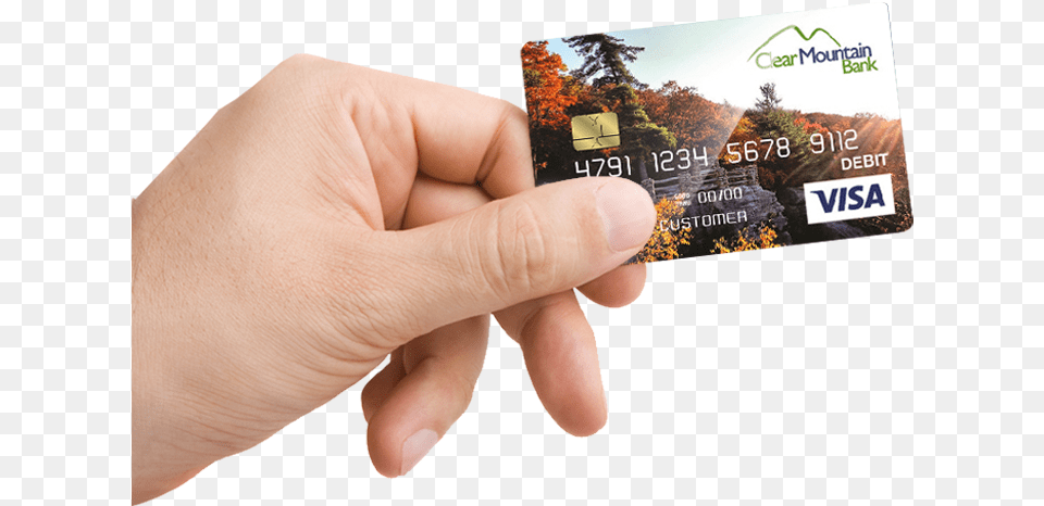 Hand Clear Mountain Bank Card, Text, Baby, Credit Card, Person Free Png Download