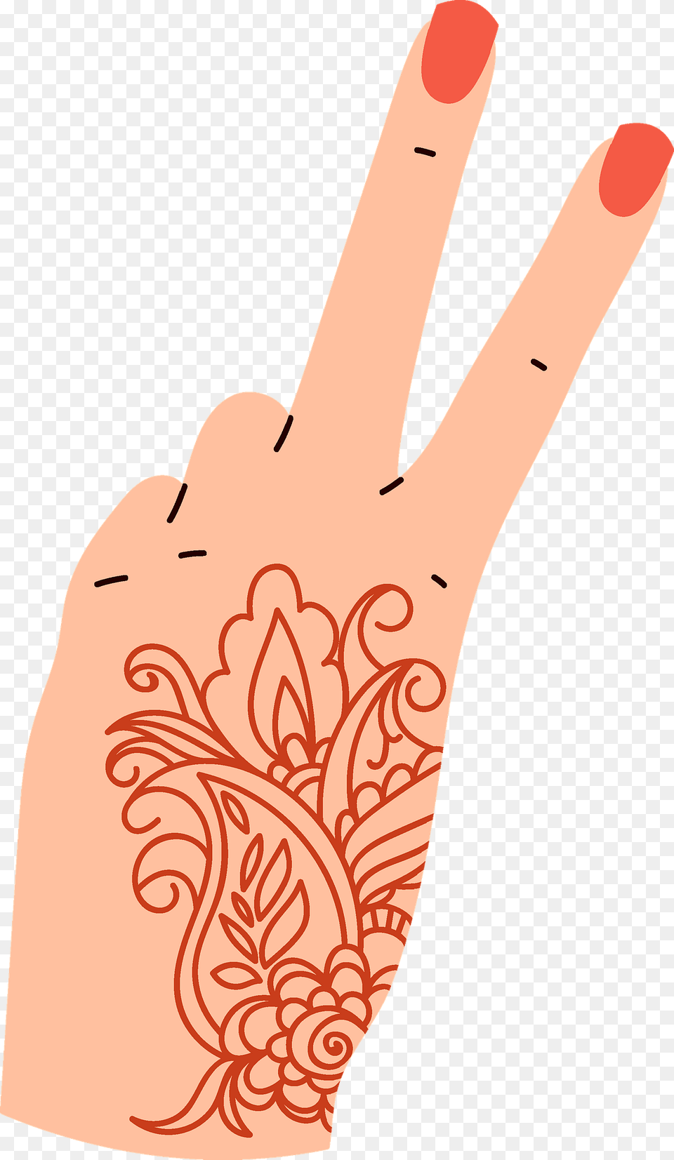 Hand Clipart, Body Part, Finger, Person, Henna Png Image