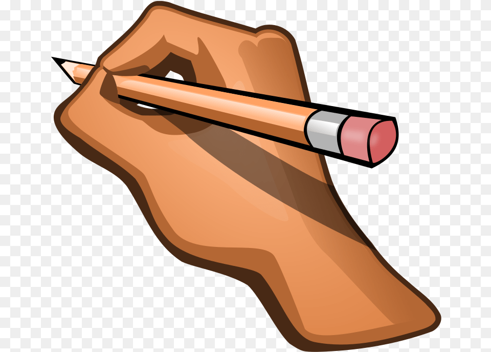Hand Clipart Hand Holding Hand Holding A Pencil Clipart, Smoke Pipe, Dynamite, Weapon Free Png Download