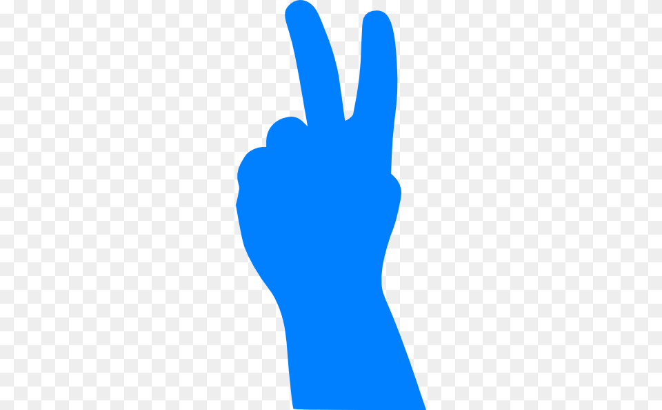 Hand Clipart Peace Peace Sign Hand Blue, Clothing, Glove, Body Part, Person Png Image