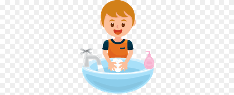 Hand Clipart Wash Washing Hands Clipart, Person, Baby, Face, Head Png Image