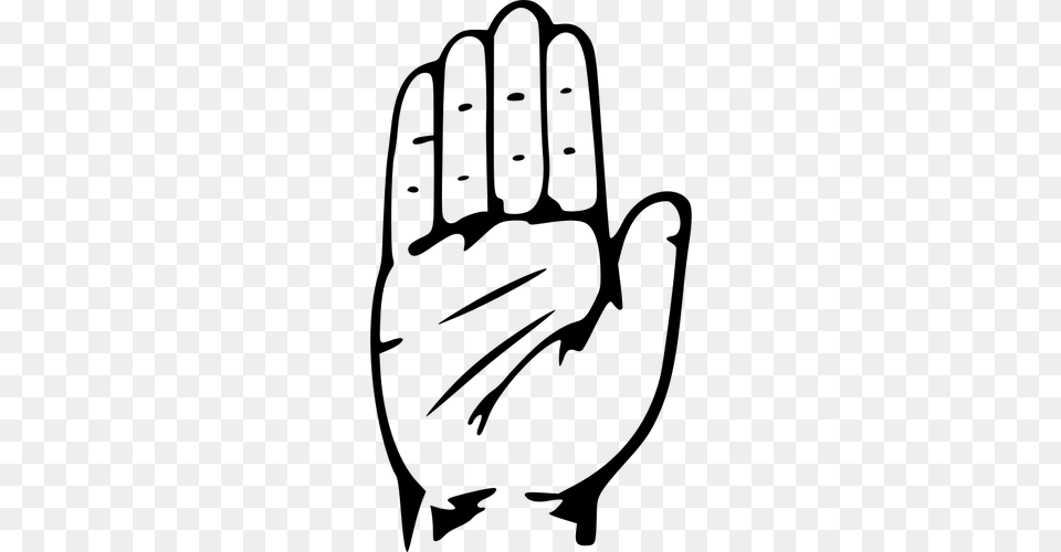 Hand Congress Symbol Vector Clip Art, Gray Png