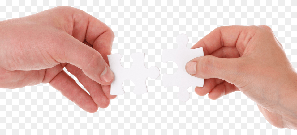 Hand Connects Two Puzzle Pieces Image, Body Part, Person, Game, Jigsaw Puzzle Free Png Download
