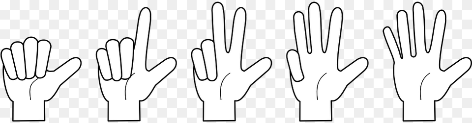 Hand Counting Fingers One Two Three Four Five One Two Three Four, Cutlery, Fork, Body Part, Person Png Image