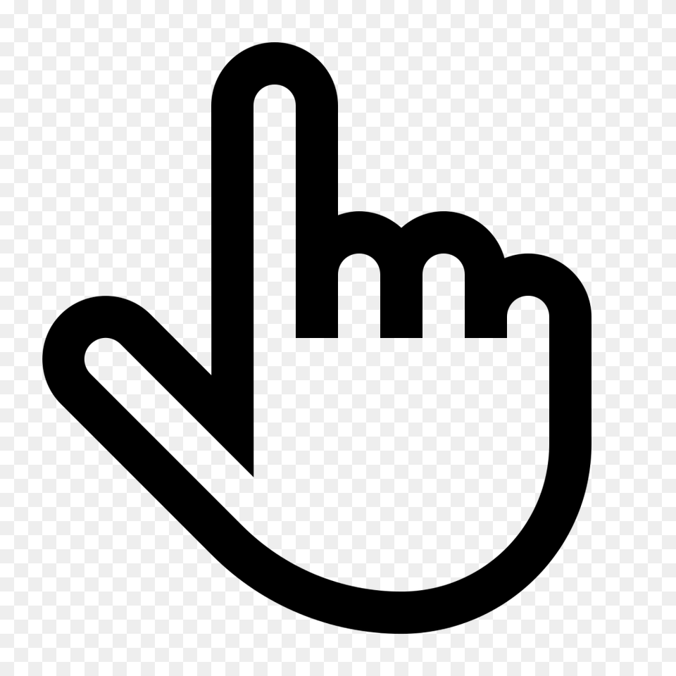 Hand Cursor High Quality Vector Clipart, Gray Png Image