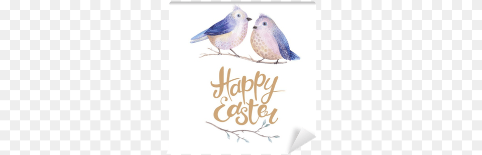 Hand Drawing Easter Watercolor Flying Cartoon Bird Happy Easter Watercolor, Animal, Jay, Bluebird Free Png Download