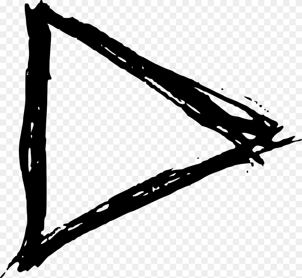 Hand Drawn Arrow, Triangle, Text Png Image