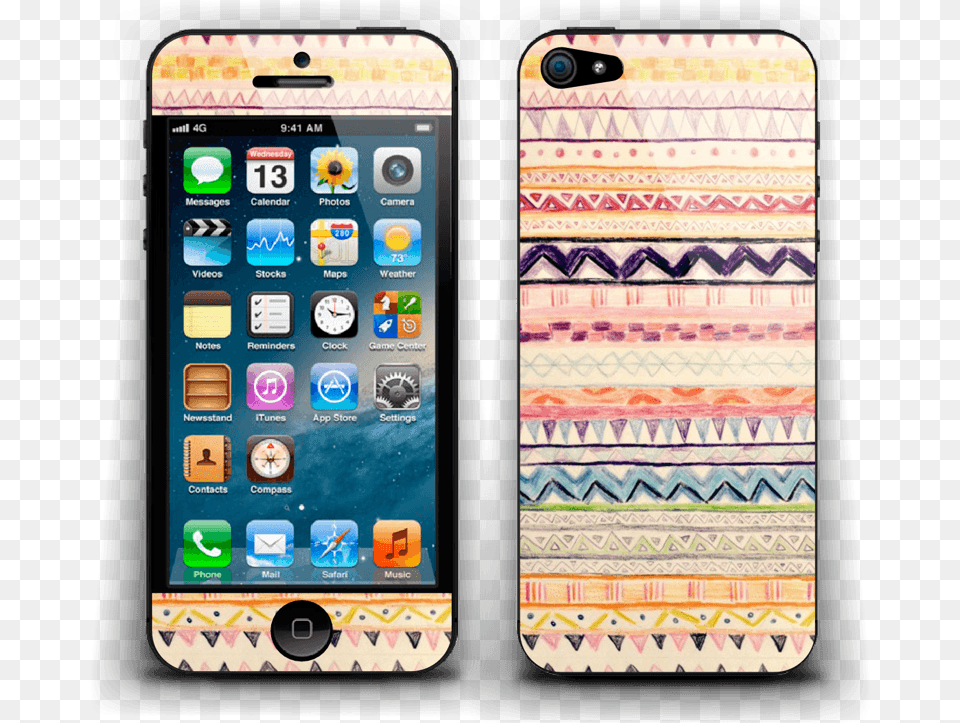 Hand Drawn Aztec Skin Iphone 5s Iphone, Electronics, Mobile Phone, Phone Free Png Download