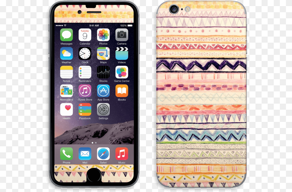 Hand Drawn Aztec Skin Iphone 66s Iphone, Electronics, Mobile Phone, Phone Free Png Download