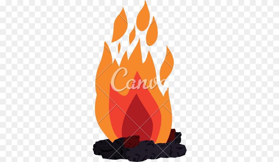 Hand Drawn Bonfire, Fire, Flame, Adult, Female Png Image