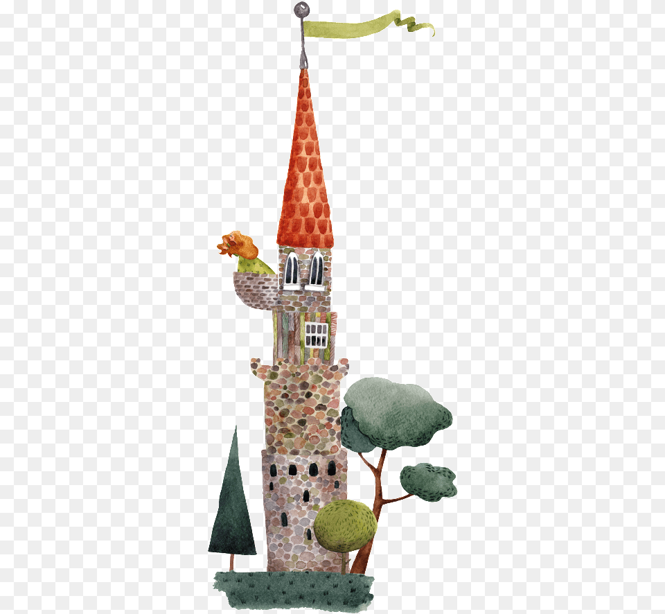 Hand Drawn Cartoon Castle Transparent Portable Network Graphics, Architecture, Building, Spire, Tower Png Image