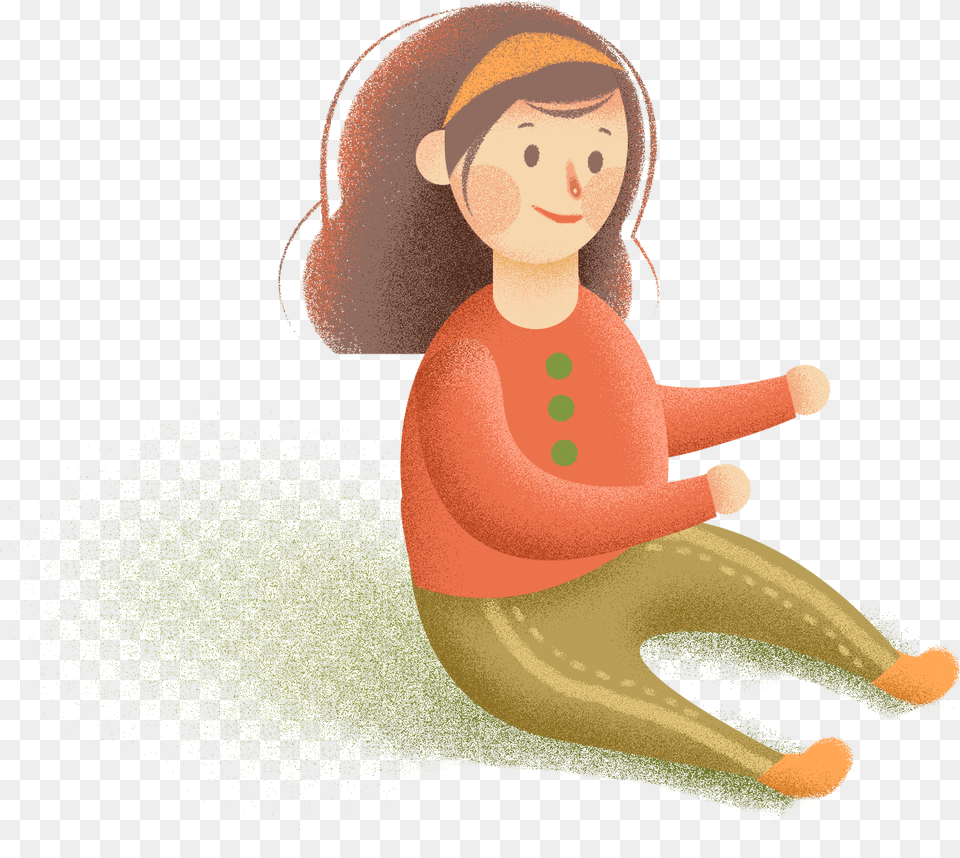 Hand Drawn Cartoon Cute Girl And Psd Portable Network Graphics, Baby, Person, Face, Head Free Transparent Png