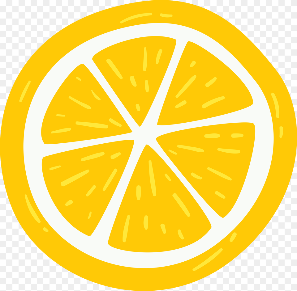 Hand Drawn Cartoon Flat Lemon Decorative Cartoon, Citrus Fruit, Food, Fruit, Plant Free Png Download