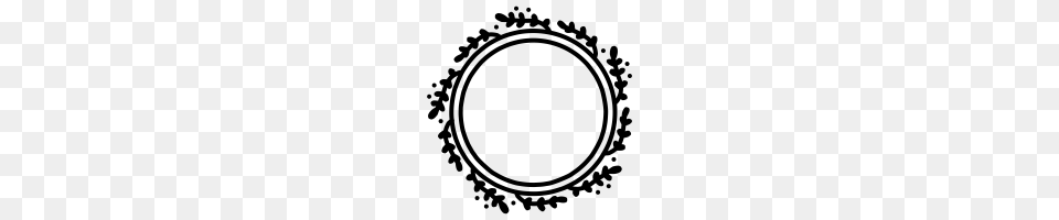 Hand Drawn Circle Wreath Icons Noun Project, Gray Png