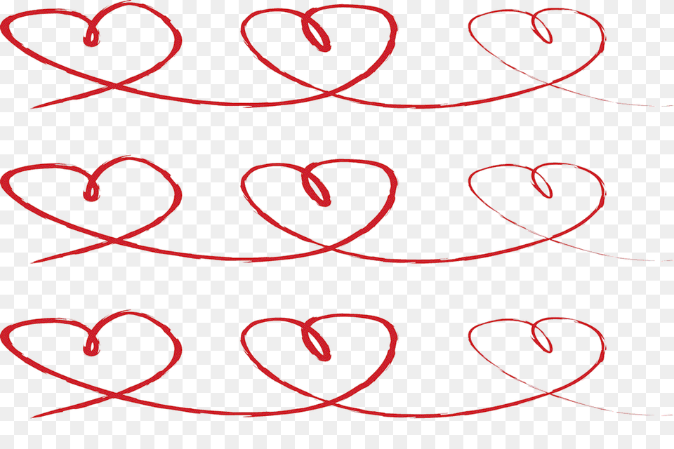 Hand Drawn Heart Chain, Text Png