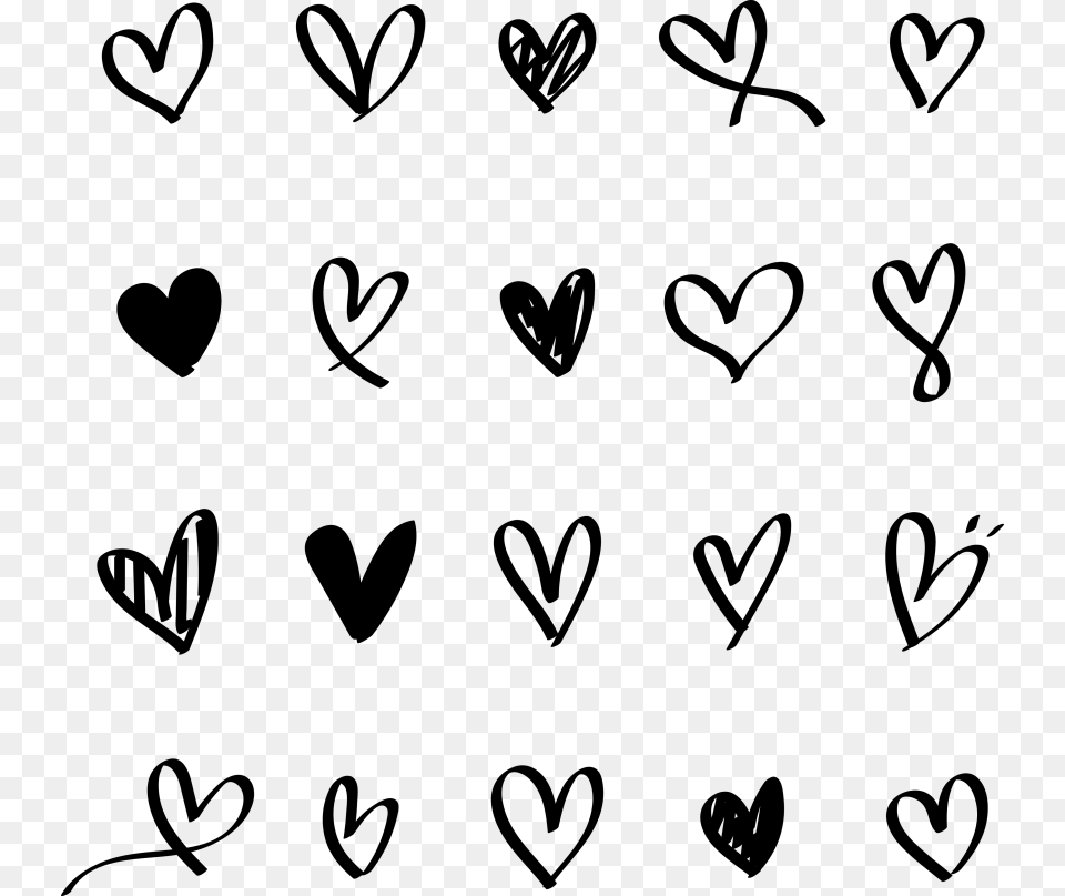 Hand Drawn Heart Outline, Person, Face, Head Free Png