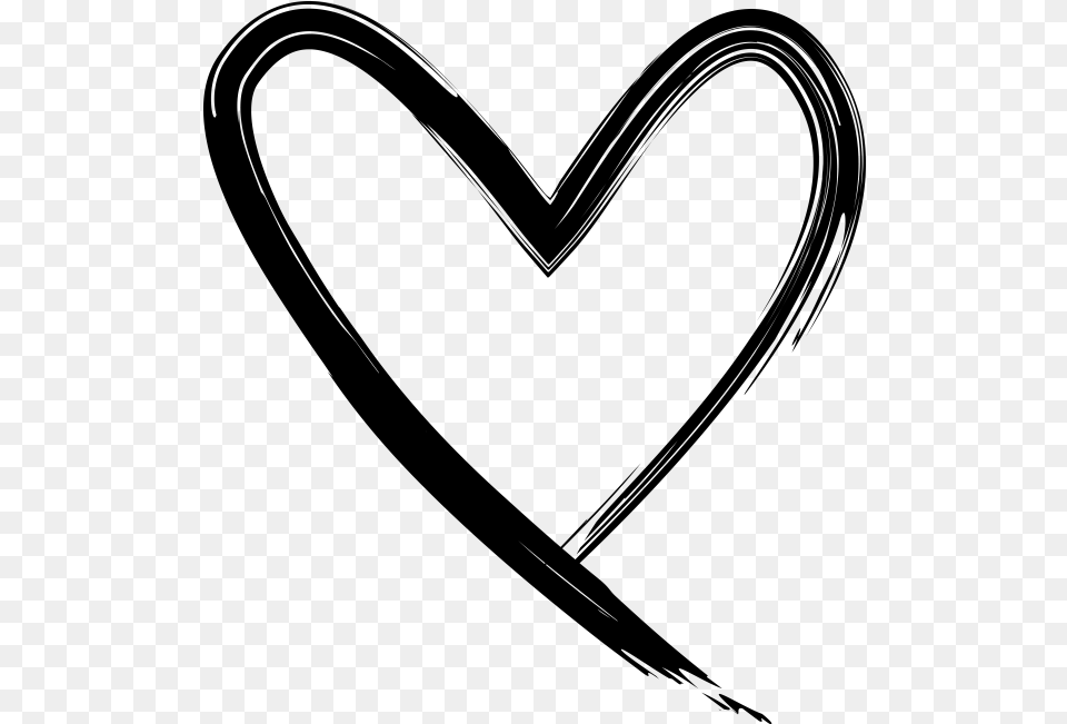 Hand Drawn Heart Transparent Background Hand Drawn Heart, Gray Png