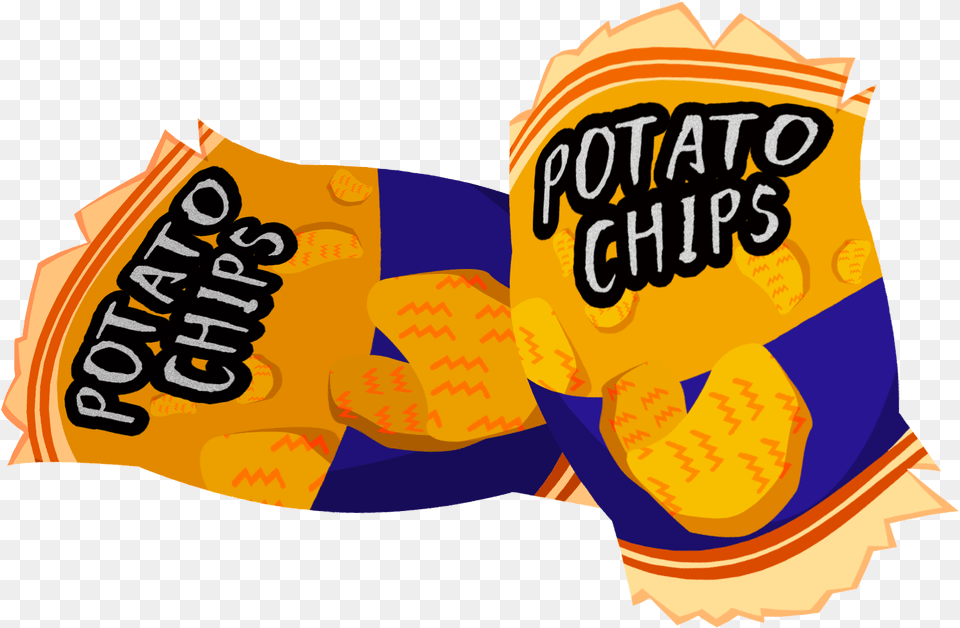 Hand Drawn Illustration Snack Potato Chips And Illustration, Food, Sweets, Bread, Cracker Png