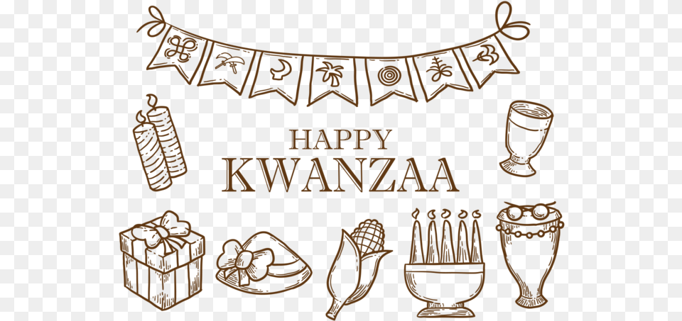 Hand Drawn Kwanzaa Icons Vector, Text Free Png Download