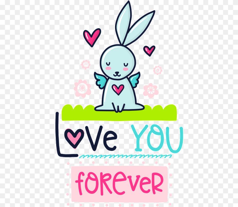 Hand Drawn Love You To Forever Cartoon Card Vector Cartoon, Person, People, Dessert, Birthday Cake Free Png