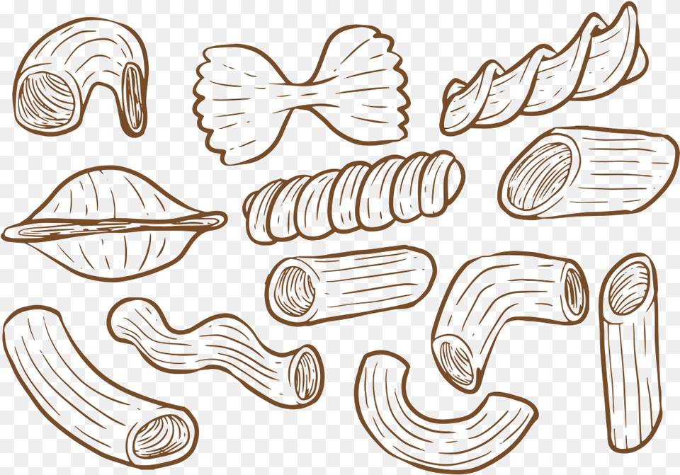 Hand Drawn Macaroni Vector Macaroni Drawing Free Transparent Png