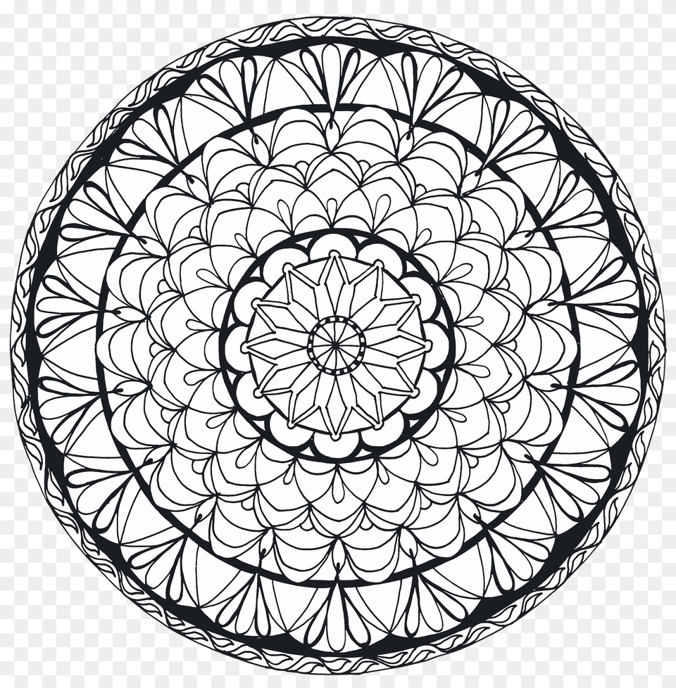 Hand Drawn Mandala Clipart, Art, Spiral, Drawing Free Transparent Png