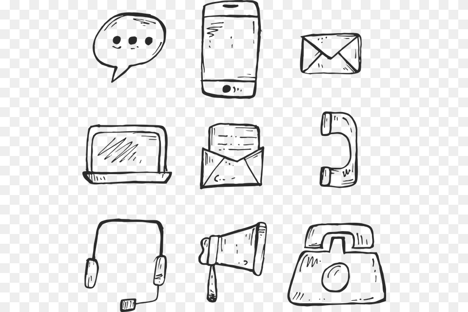 Hand Drawn Phone, Art, Electronics, Mobile Phone, Drawing Free Transparent Png