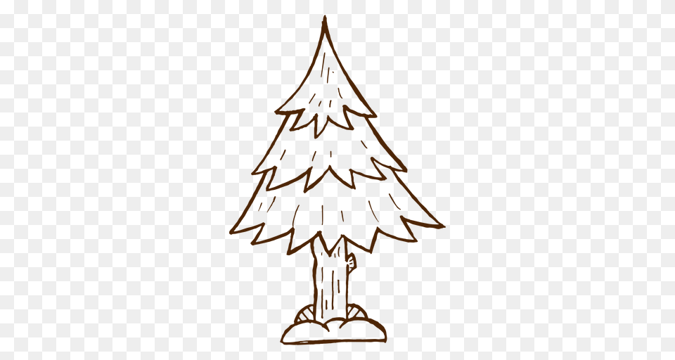 Hand Drawn Pine Tree Icon, Christmas, Christmas Decorations, Festival, Person Free Transparent Png