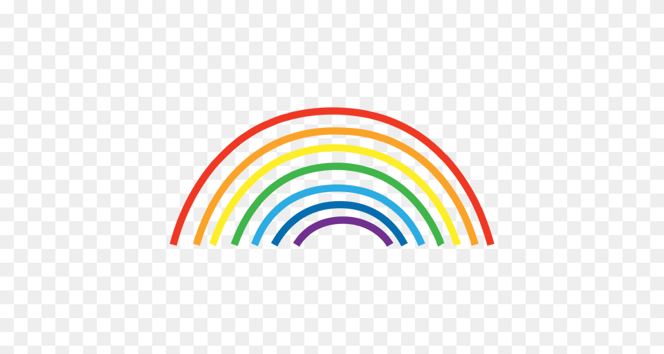 Hand Drawn Rainbow Lines, Light, Art, Graphics, Hoop Free Png