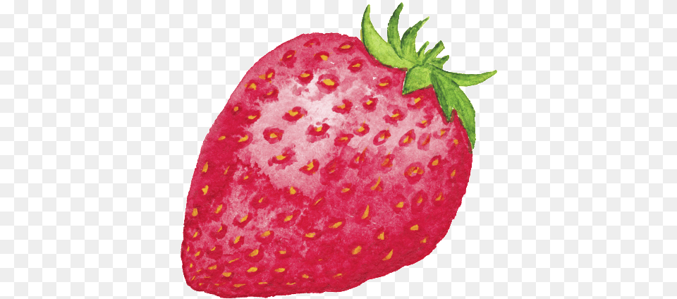 Hand Drawn Red Strawberry Cartoon Fruit Fruit, Berry, Food, Plant, Produce Free Png Download