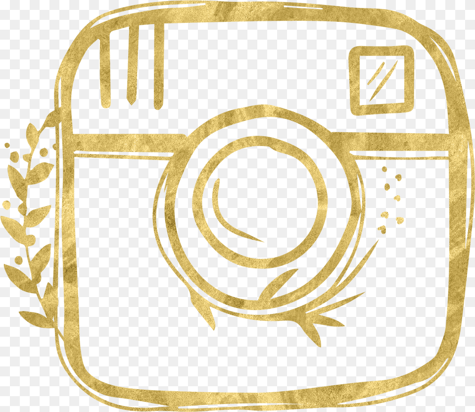 Hand Drawn Social Media Gold, Emblem, Symbol Png Image